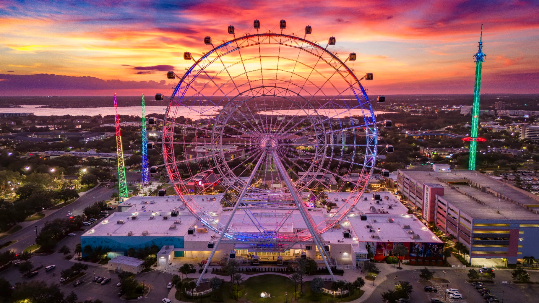 Orlando skyline at sunset